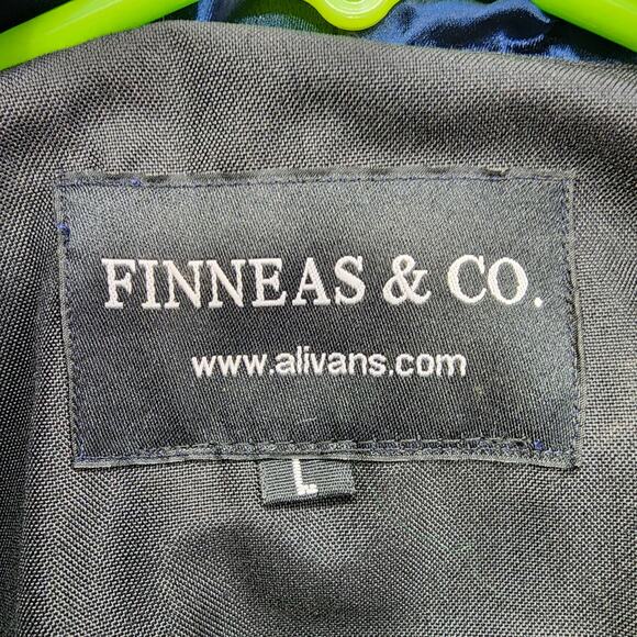 FINNEAS & CO Alivan's Majestic School Robe Mens L Black Blue Hooded Cloak Lined - Picture 6 of 9
